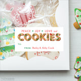 "Peace, Joy, Love and Cookies" Christmas Gift Labels