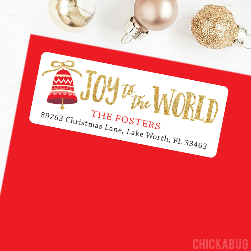 "Joy To The World" Christmas Address Labels