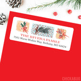 Watercolor Christmas Gifts Address Labels