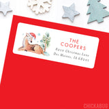 Reindeer and Christmas Tree Address Labels