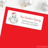 Snowman Christmas Address Labels