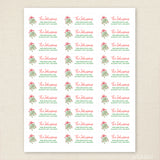 Watercolor Mistletoe Christmas Address Labels