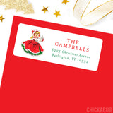 Vintage Christmas Caroler Address Labels
