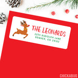 Rudolph Christmas Address Labels