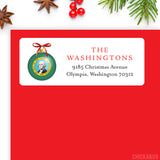 Washington State Flag Christmas Address Labels