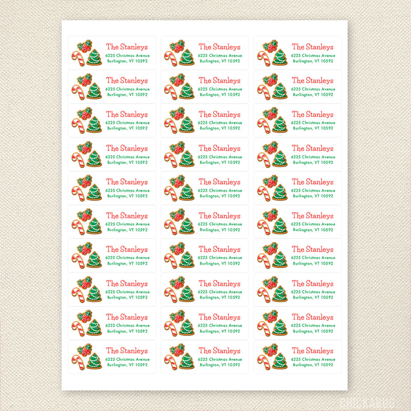 Personalized Christmas Cookies Return Address Labels – Chickabug personalized-christmas-cookies-return-address-labels-chickabug