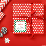 Signed by Santa Christmas Gift Labels - Stripes
