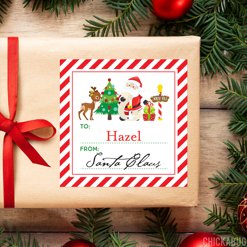 Signed by Santa Christmas Gift Labels - North Pole Santa
