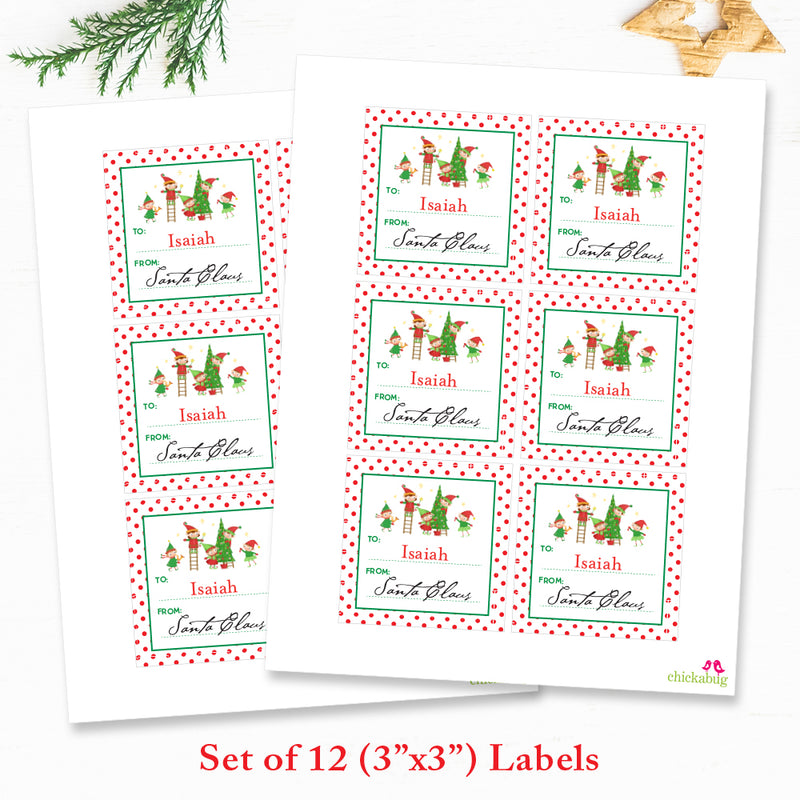 Signed by Santa Christmas Gift Labels - Elves at Work