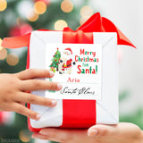 Signed by Santa Christmas Gift Labels - Santa Checking His List