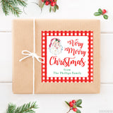 Watercolor Vintage Santa Christmas Gift Labels
