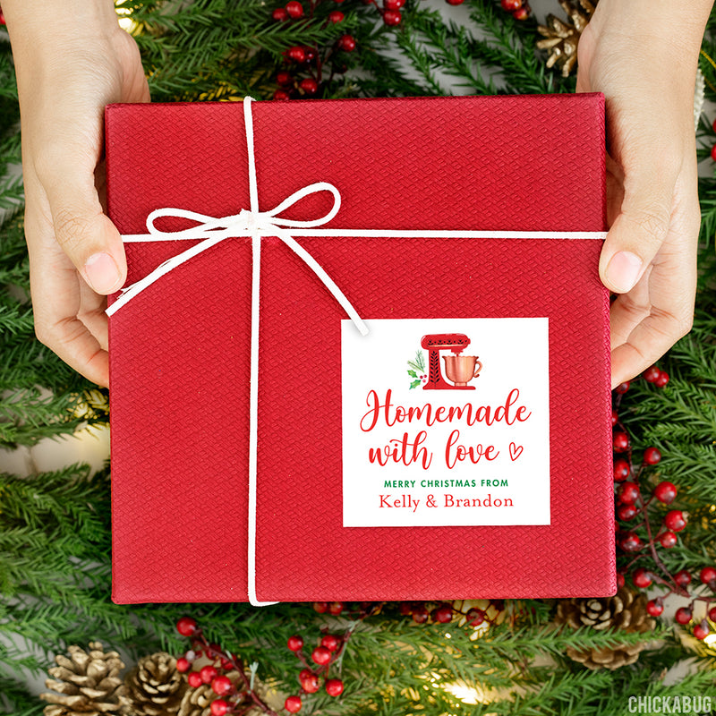 "Homemade with Love" Christmas Food Gift Labels