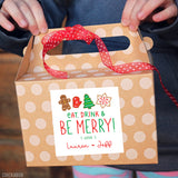 "Eat, Drink & Be Merry" Christmas Cookies Gift Labels