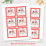 Waving "Ho Ho Ho" Santa Christmas Gift Labels