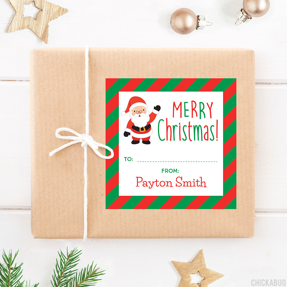 Santa Claus Personalized Fill-In Christmas Gift Labels – Chickabug