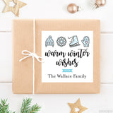 Warm Winter Wishes Holiday Gift Labels