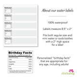 Disco Dance Birthday Water Bottle Labels