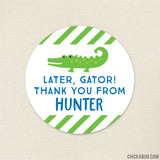 Alligator Party Favor Stickers