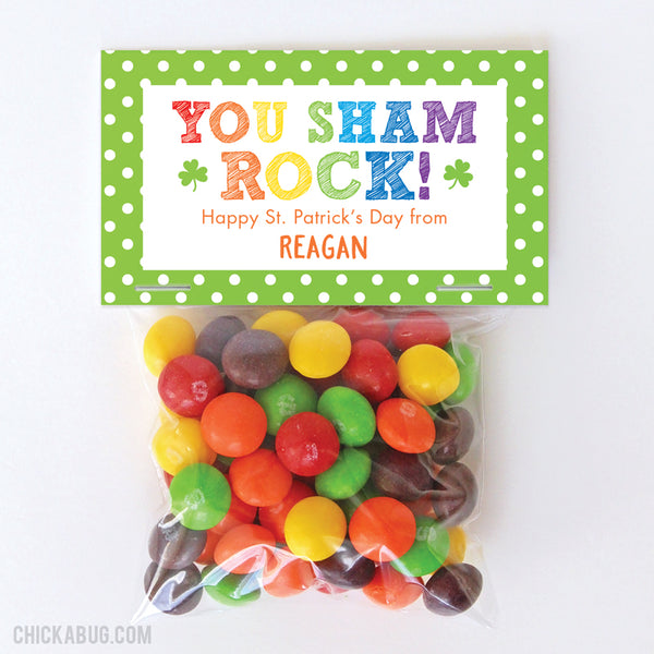 "You Sham ROCK" St. Patrick's Day Paper Tags and Bags