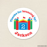 Bounce House Party Favor Stickers