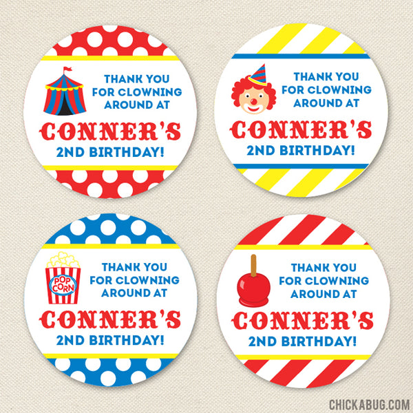 Carnival Party Favor Stickers