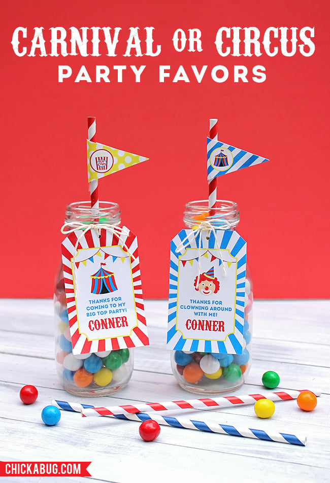 Carnival Birthday Party Printable Decor Kit (Digital File)