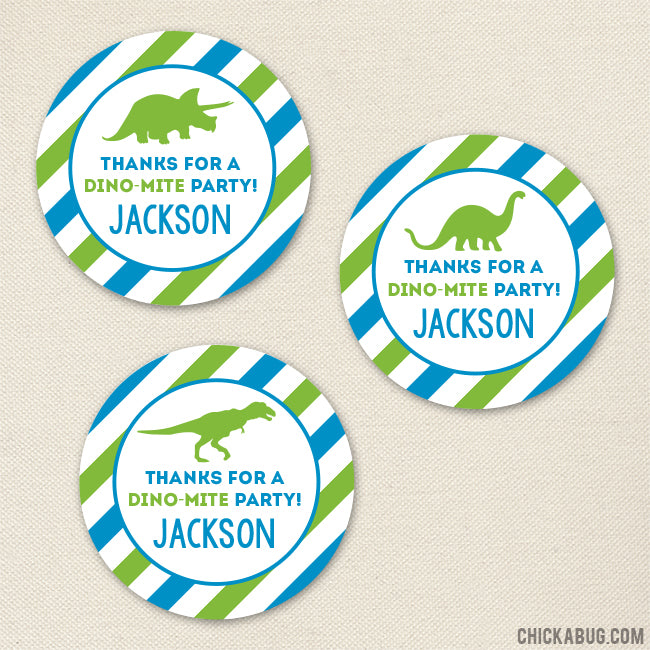 Dinosaur Party Favor Stickers