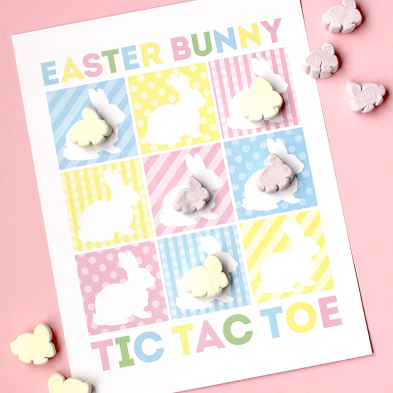 Free Printable Easter Bunny Tic Tac Toe (INSTANT DOWNLOAD)