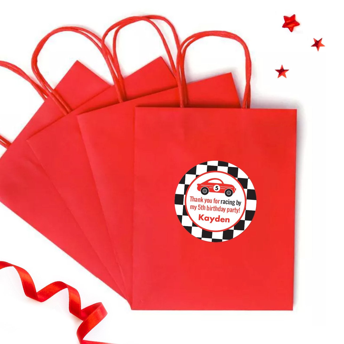 Race Car Party Favor Stickers – Chickabug