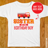 Fire Truck Birthday Family Iron-On