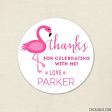 Flamingo Party Favor Stickers
