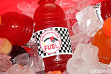 Race Car "Fuel" Birthday Water Bottle Labels