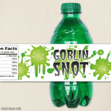 "Goblin Snot" Halloween Drink Labels