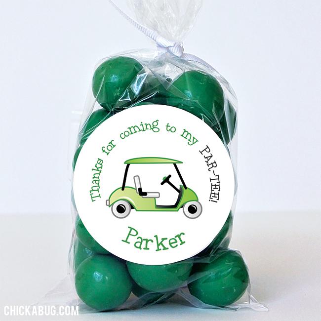Golf Party Favor Stickers