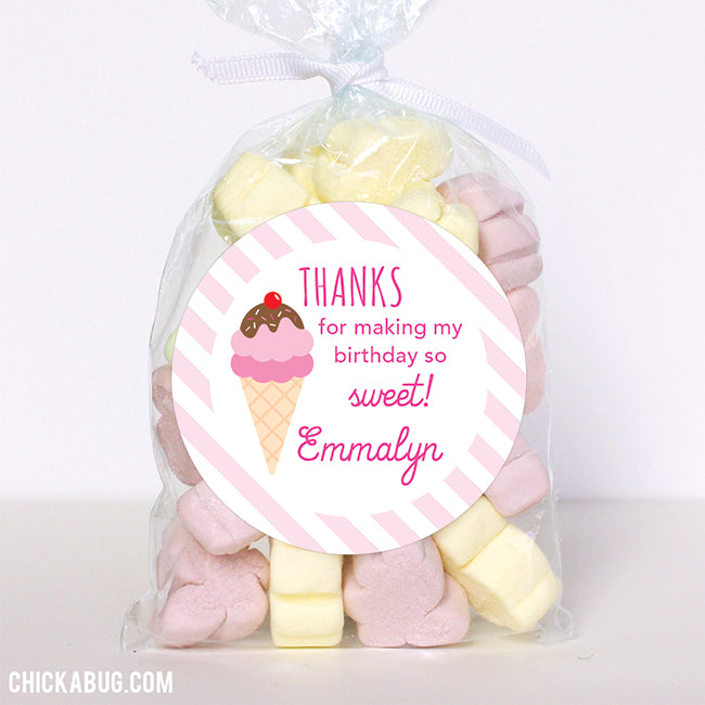 Boy Ice Cream Party Favor Tags - Ice Cream Thank You Tags – CraftyKizzy