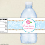 Luau Birthday Water Bottle Labels