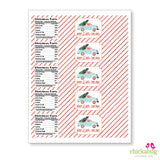 Merry Little Christmas Water or Soda Labels