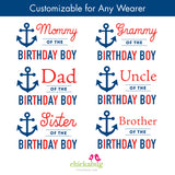 Nautical Birthday Family Iron-On