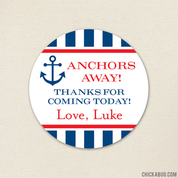 Nautical Party Favor Stickers