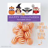 Costumed Owls Halloween Paper Tags and Bags