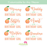 Peach Birthday Family Iron-On
