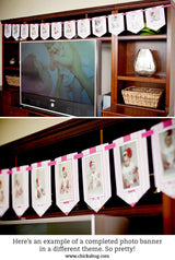 Pink Nautical Party Photo Banner Kit (INSTANT DOWNLOAD)