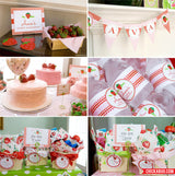 Strawberry Birthday Party Printable Decor Kit (Digital File)