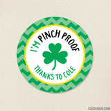 "Pinch Proof" Shamrock St. Patrick's Day Stickers