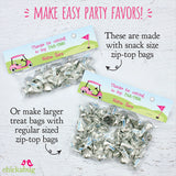 Pink Golf Party Treat Bag Labels (EDITABLE INSTANT DOWNLOAD)