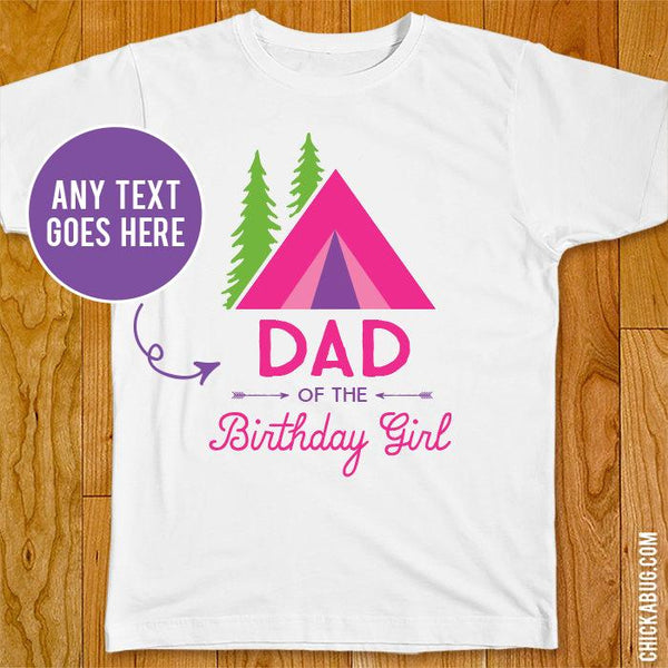 Pink Camping Birthday Family Iron-On