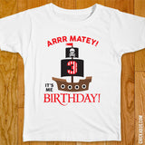 Pirate "Arrrr Matey" Birthday Iron-On