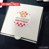 Pizza Birthday Party Stickers