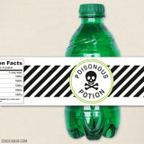 "Poisonous Potion" Halloween Drink Labels