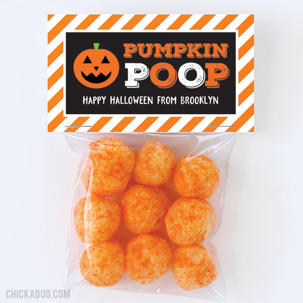 "Pumpkin Poop" Halloween Paper Tags and Bags